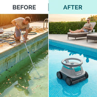 AquaSentinel Pro Robotic Pool Vacuum — Before & After