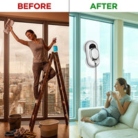 SkySweep Pro Intelligent Window Cleaning Robot — Before & After