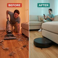 Velora Eclipse X9 Robot Vacuum — Before & After